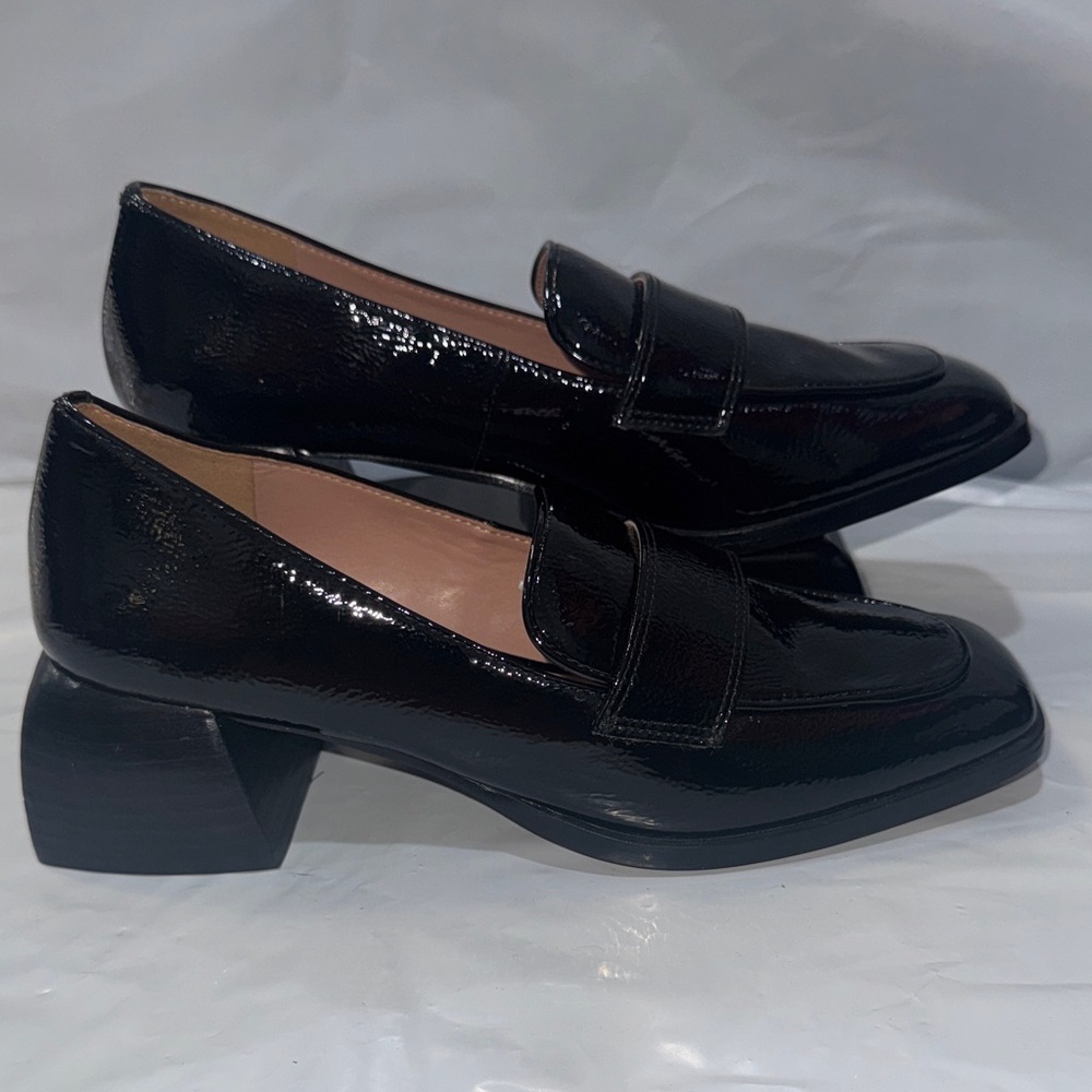 Paolo Shiny Black Leather Loafers